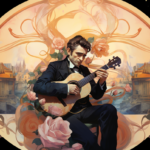 Johnny Cash playing guitar